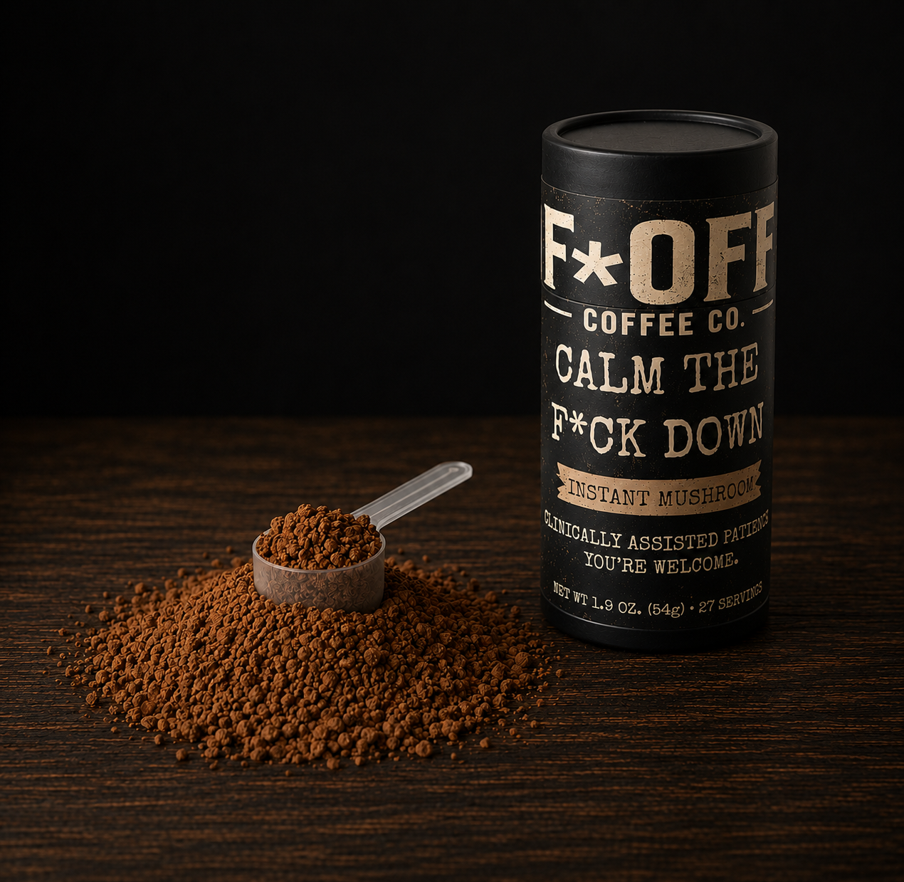 F*Off Coffee Co. Calm The Fck Down Mushroom Coffee Lion's Mane Chaga